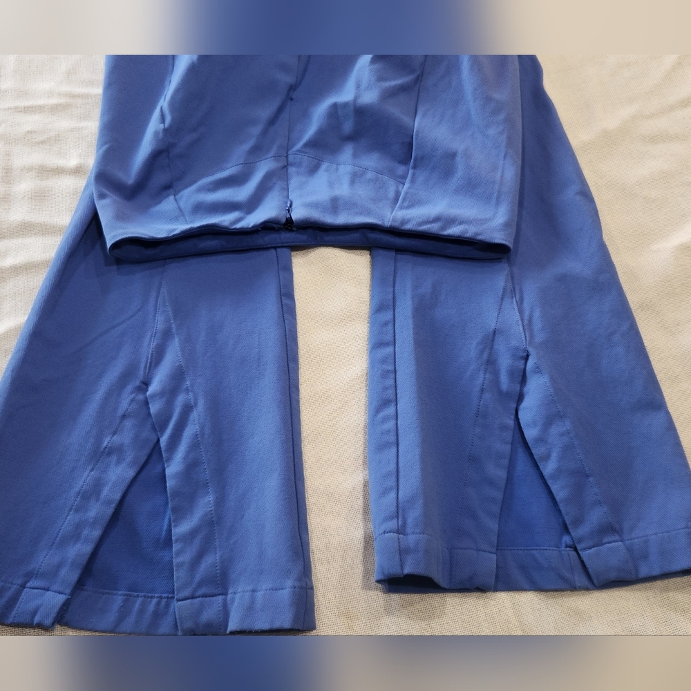Free People Bright Blue Trousers- Slit Pant Leg Sz XS - Picture 5 of 13